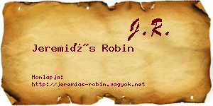 Jeremiás Robin névjegykártya